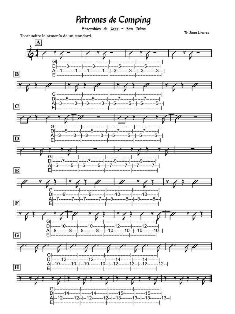 Jazz Comping Patterns Guide | PDF