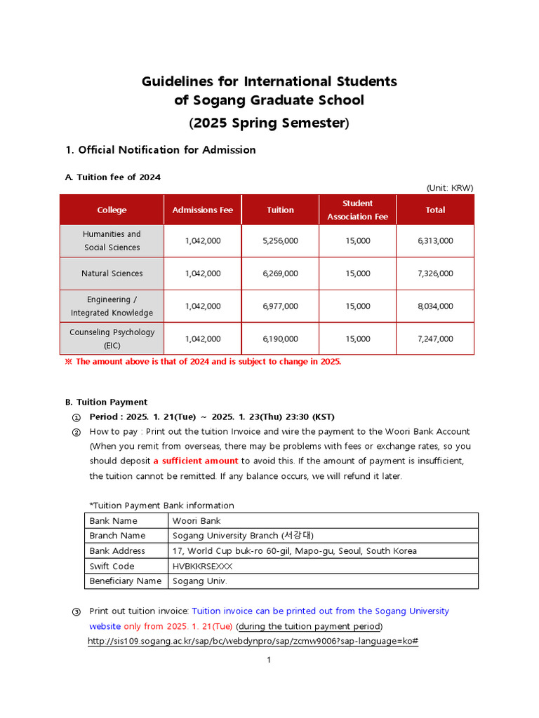 Sogang University Admission Guide 2025 | PDF | Travel Visa | Passport