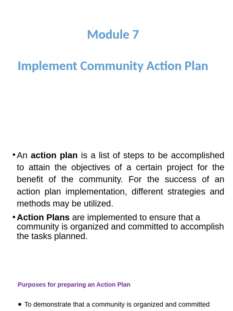 Community Action Plan Implementation Guide | PDF