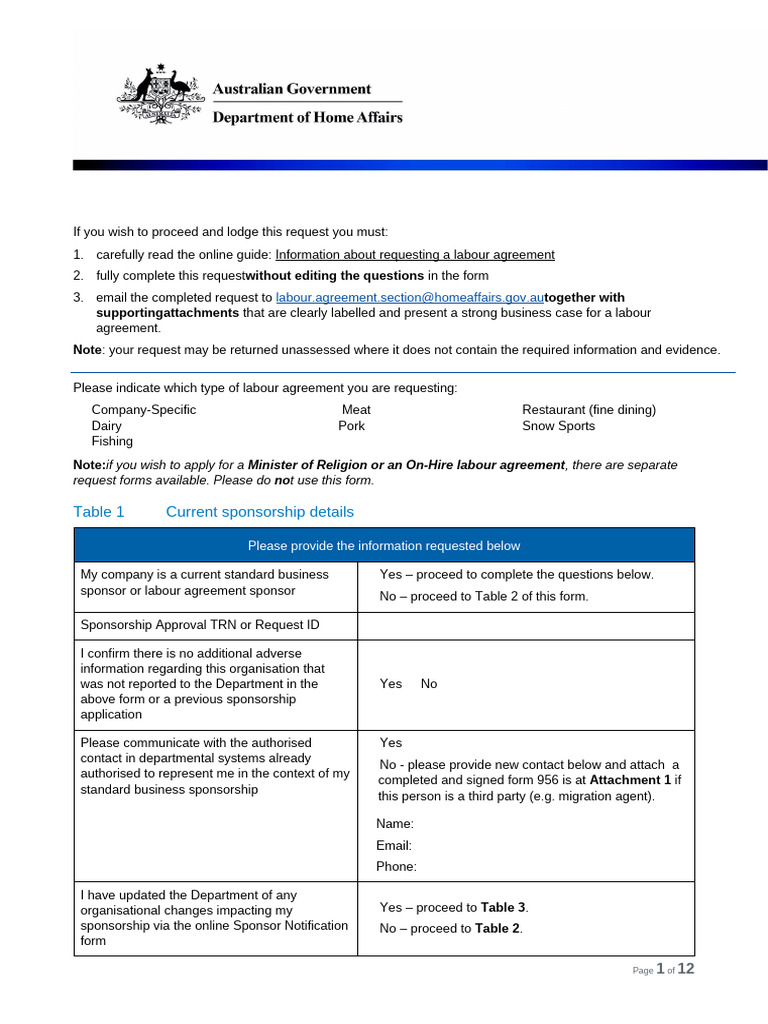 Labour Agreement Request Process Guide | PDF | Salary | Employment