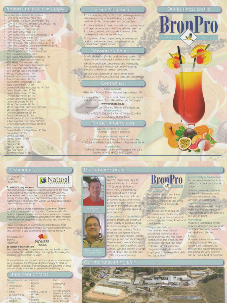 Bronpro Business Profile Brochure | PDF
