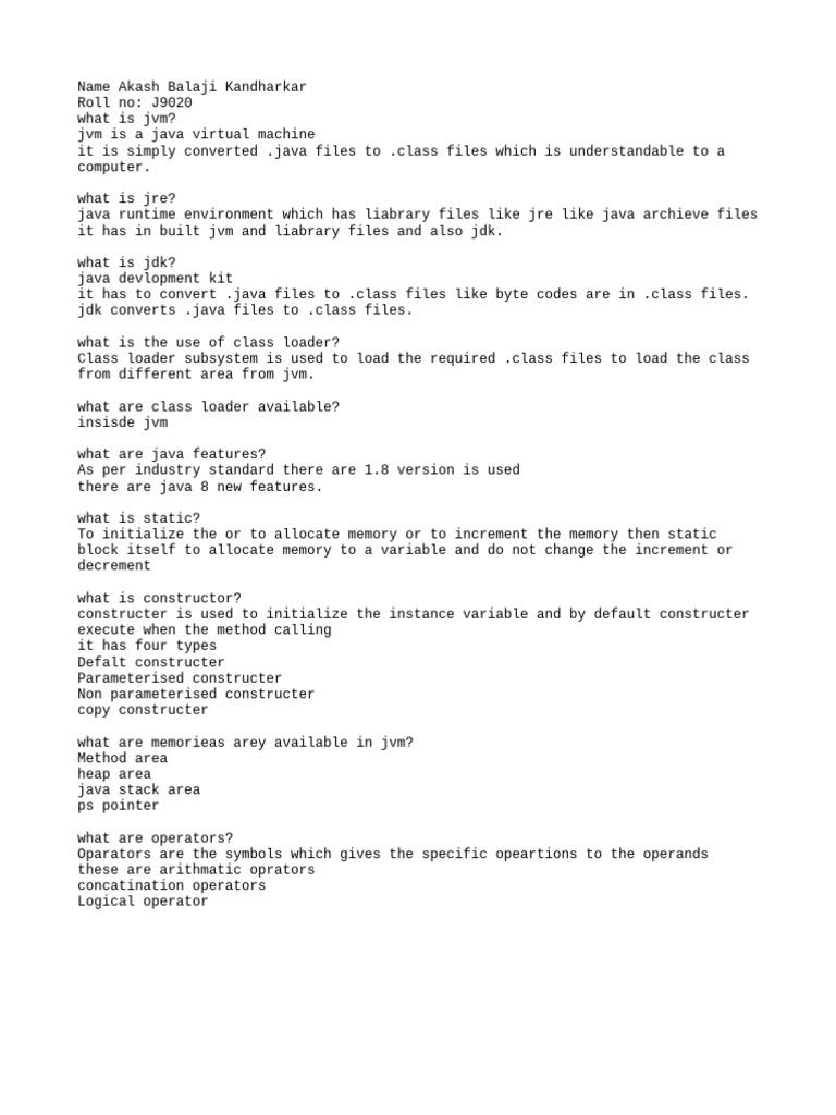 Java Development Basics Explained | PDF