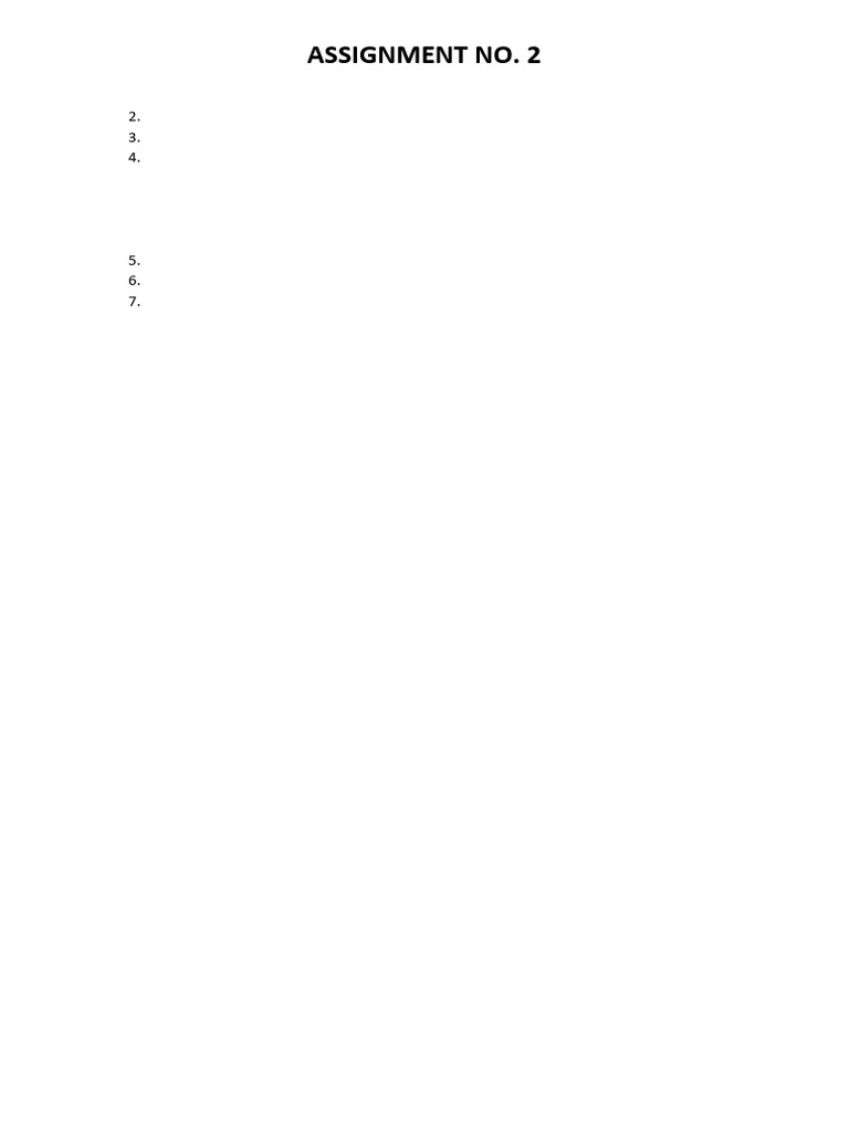 Assignment No. 2 | PDF
