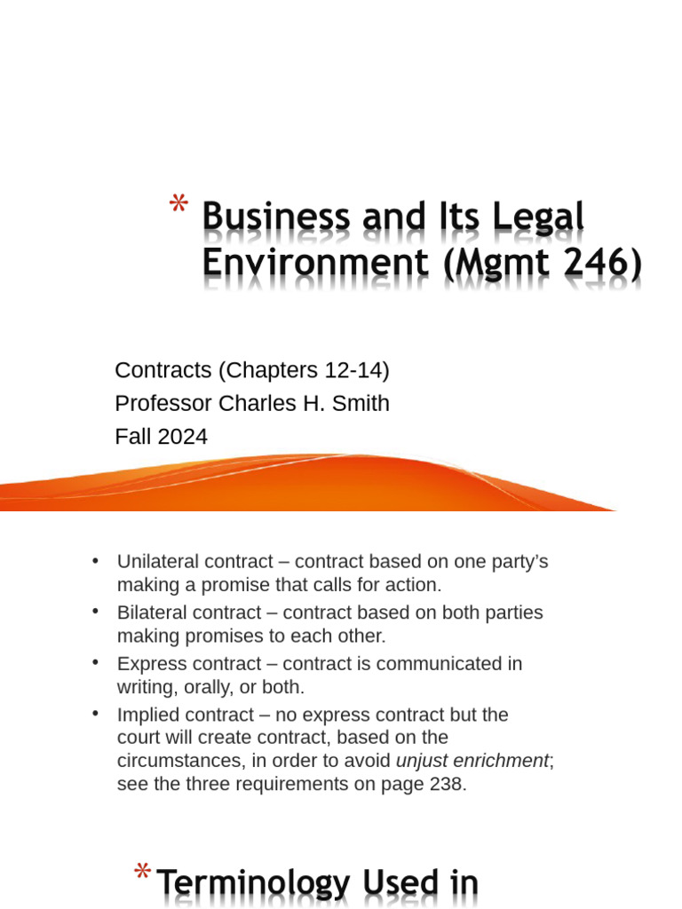 Key Concepts in Contract Law | PDF | Damages | Offer And Acceptance