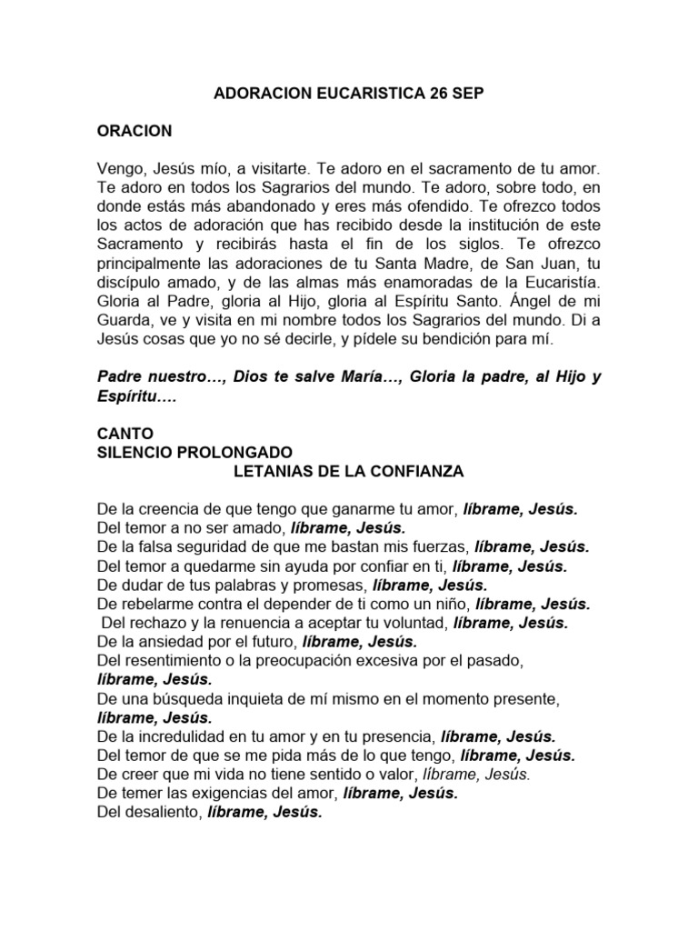 Adoración Eucarística: Reflexiones y Oraciones | PDF | Jesús | Cristo ...