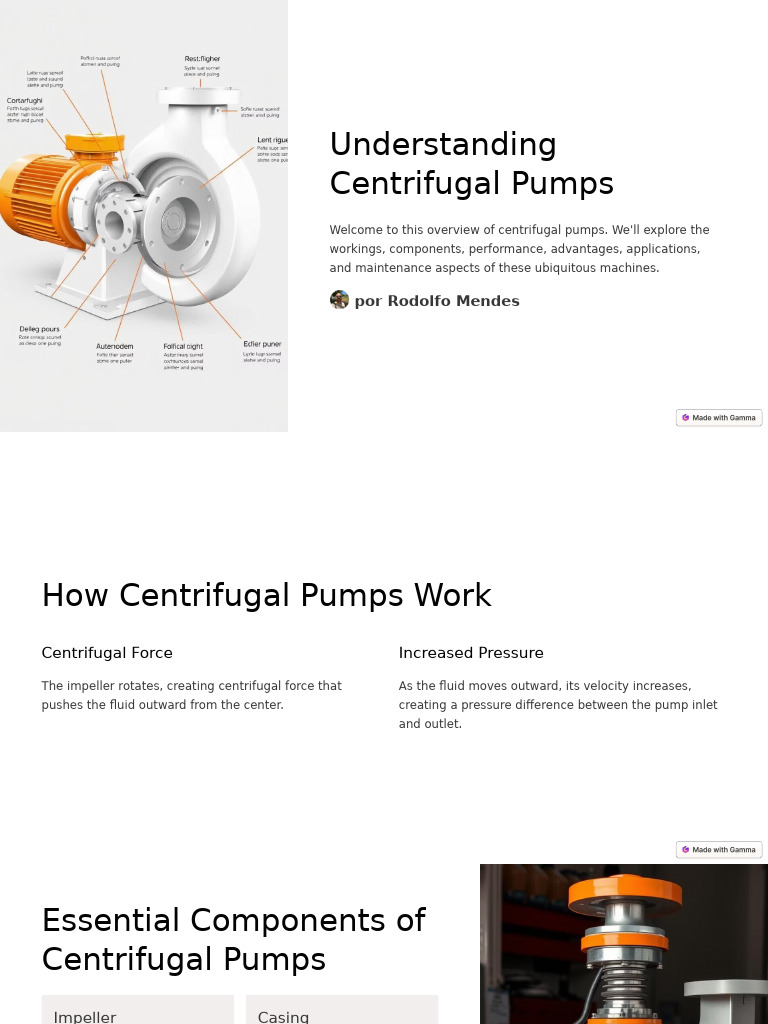 Overview of Centrifugal Pumps | PDF | Pump | Gases