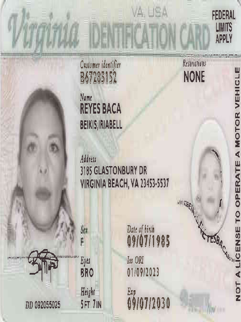 Front Virginia Id Beikis Reyes | PDF