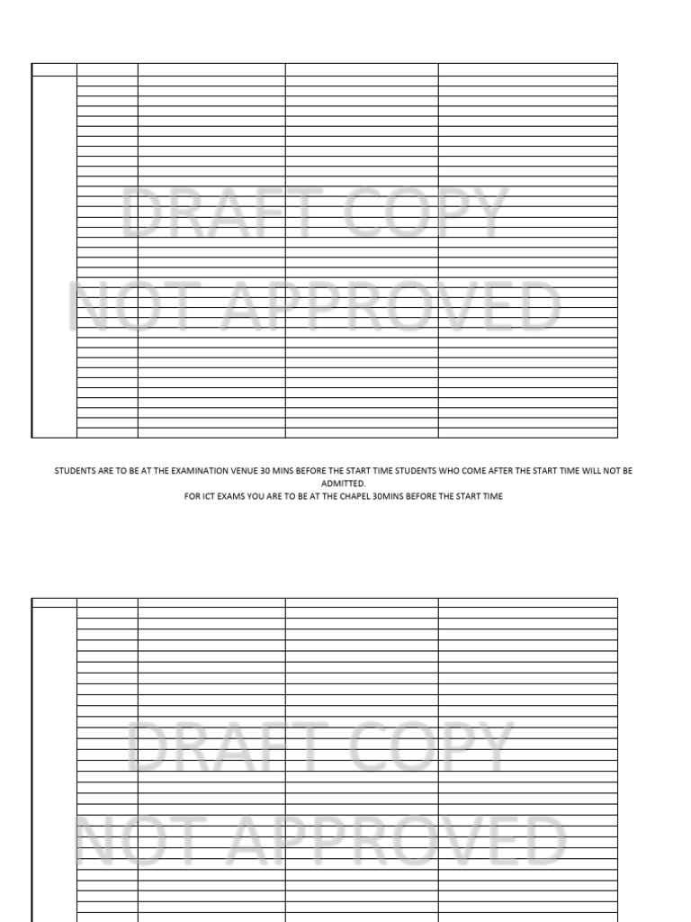 DRAFT Examination TT 2ND Semester 2023 - 2024 | PDF