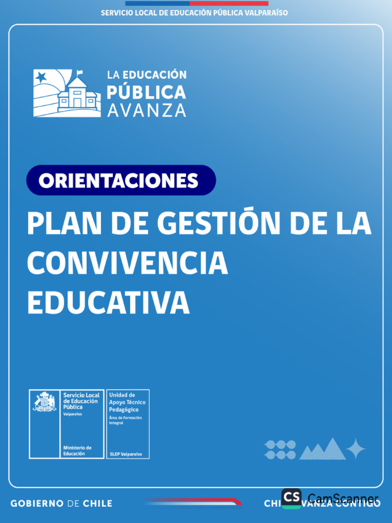Orientaciones Plan de Gestion de La Convivencia Escolar 2024 | PDF ...