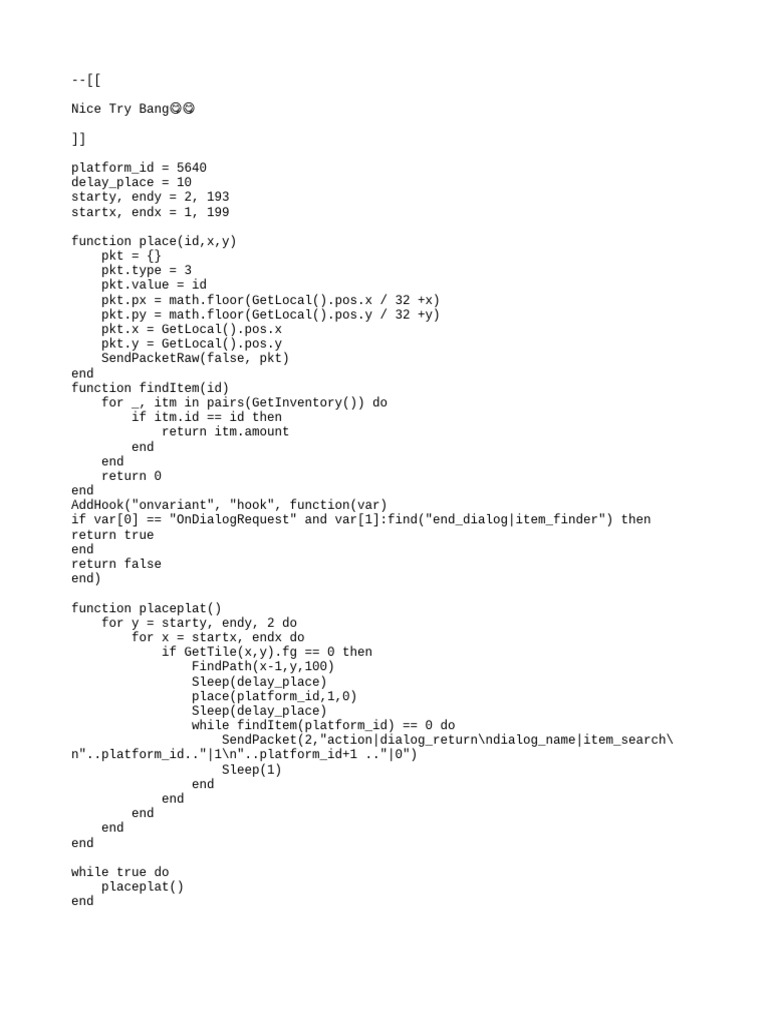 Putplat Lua | PDF