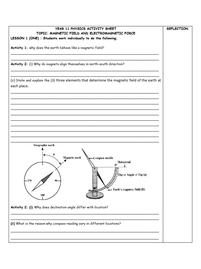 Year 11 Physics: Magnetic Fields & Forces | PDF | Magnetic Field | Compass