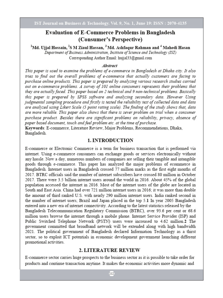 E-Commerce Challenges in Bangladesh | PDF | E Commerce | Internet