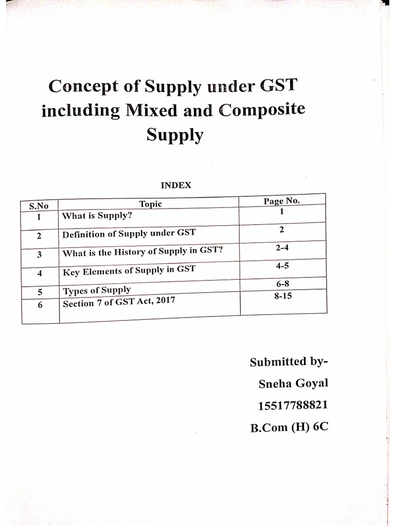 GST Notes | PDF