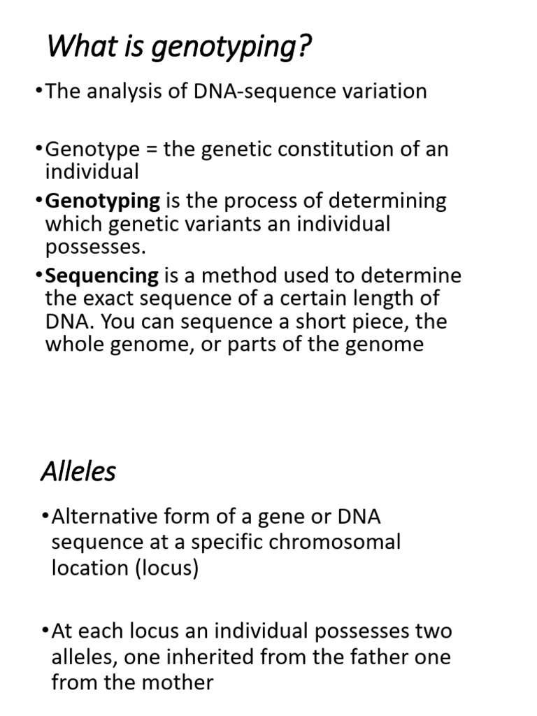 Understanding Genotyping Techniques | PDF | Single Nucleotide ...