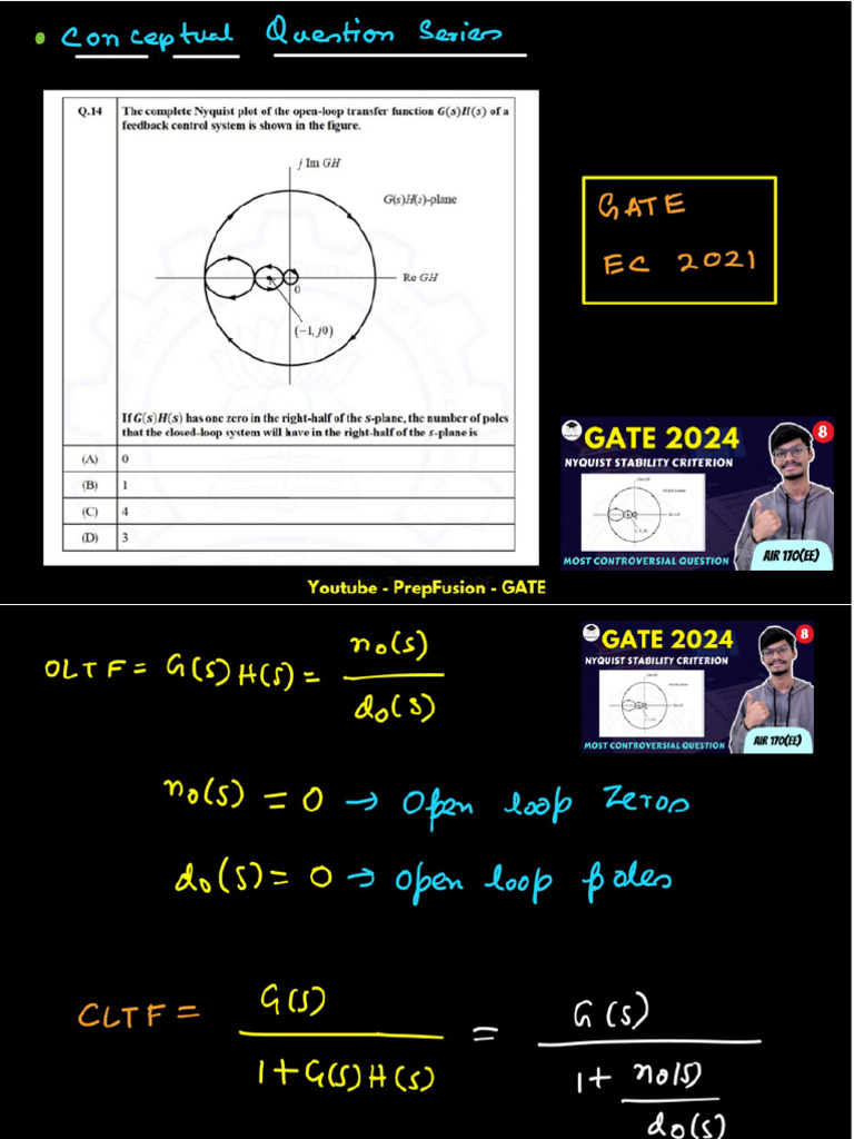 Nyquist Stability Criterion - Conceptual Question Series | PDF