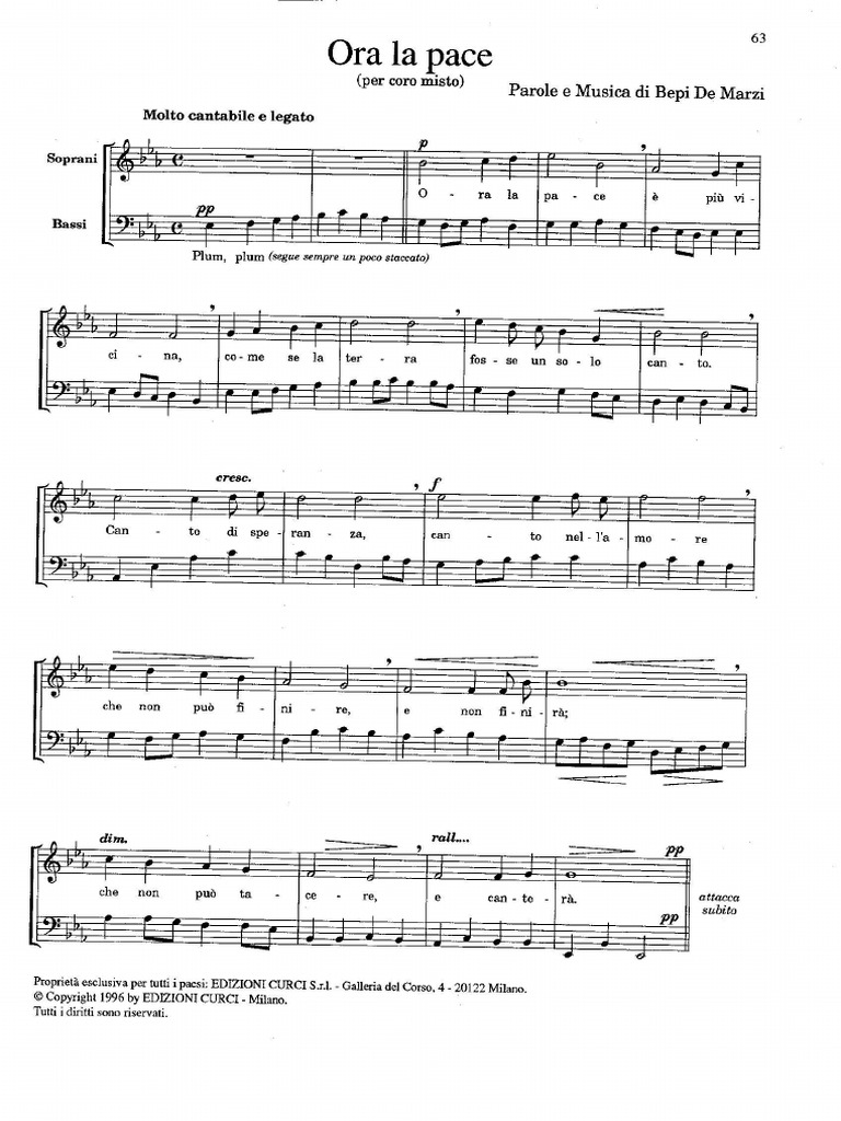 Ora La Pace De Marzi Sctb Pdf