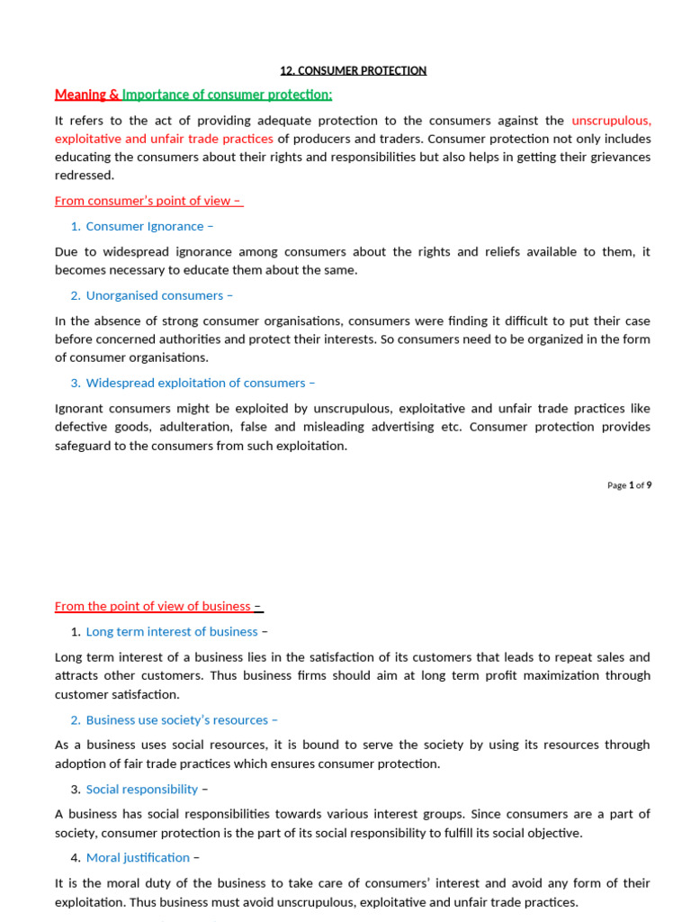 Understanding Consumer Protection Rights | PDF | Consumer Protection ...