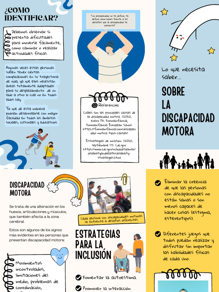 Folleto Sobre La Discapacidad Motora | PDF | Invalidez | Ciencias del ...