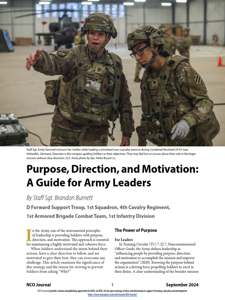 Leading With Purpose UA | PDF | Non Commissioned Officer | Motivation