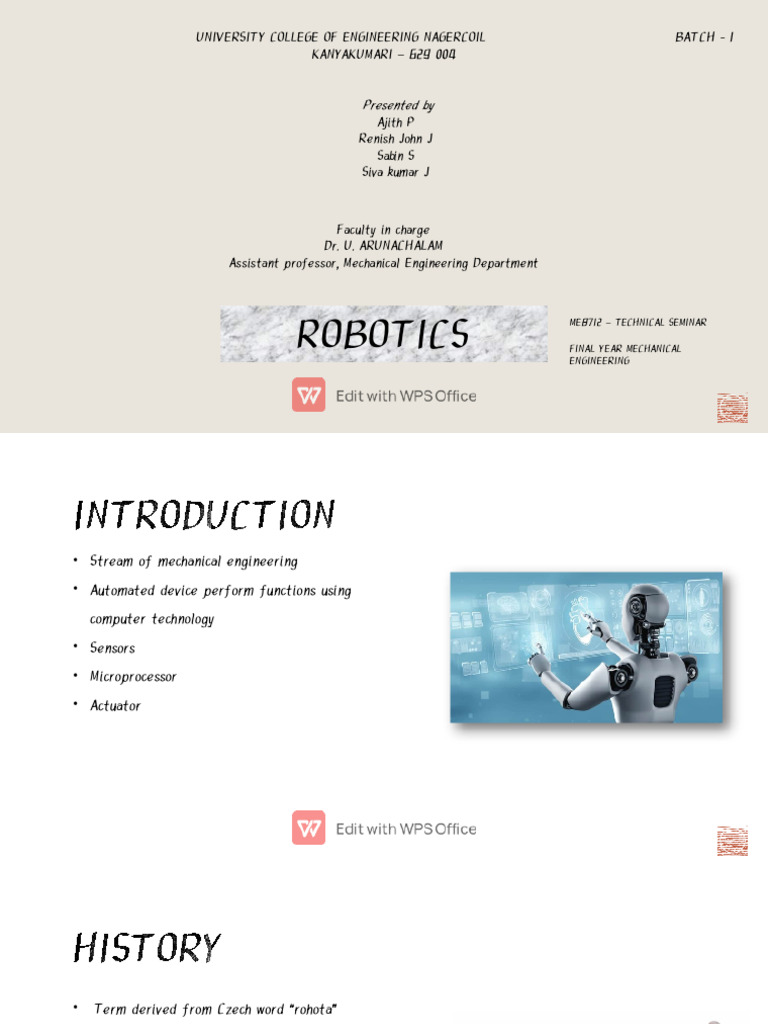 ROBOTICS | PDF | Robot | Robotics