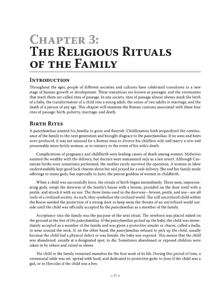 Chapter 3 Religious Rituals of The Family Reading | PDF