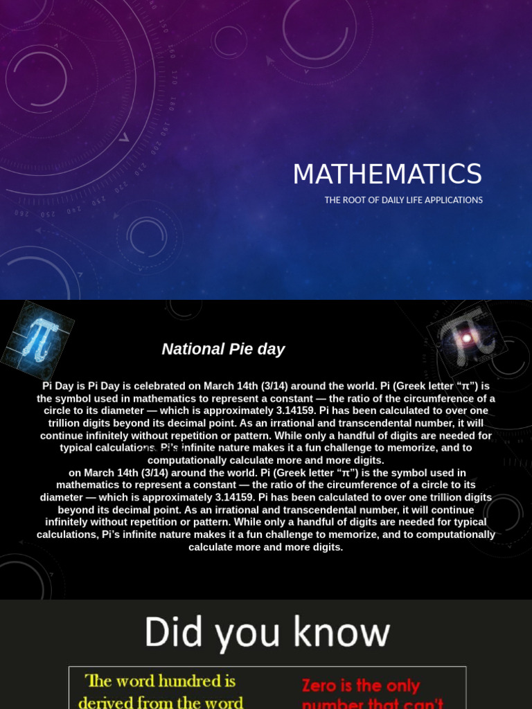 Celebrating Pi Day: Math in Daily Life | PDF