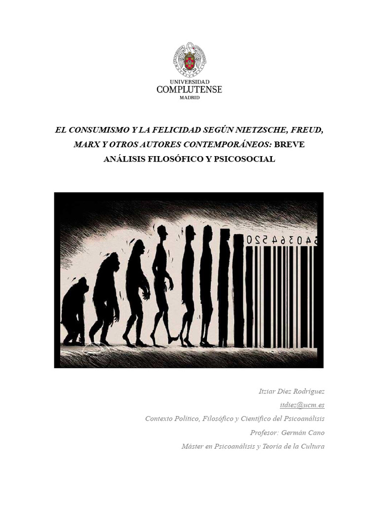 Crítica del Consumismo y la Felicidad | PDF | Karl Marx | Felicidad