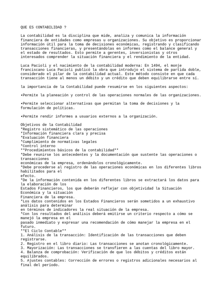Cs. Contables Unidad 1 | PDF | Contabilidad | Estado financiero