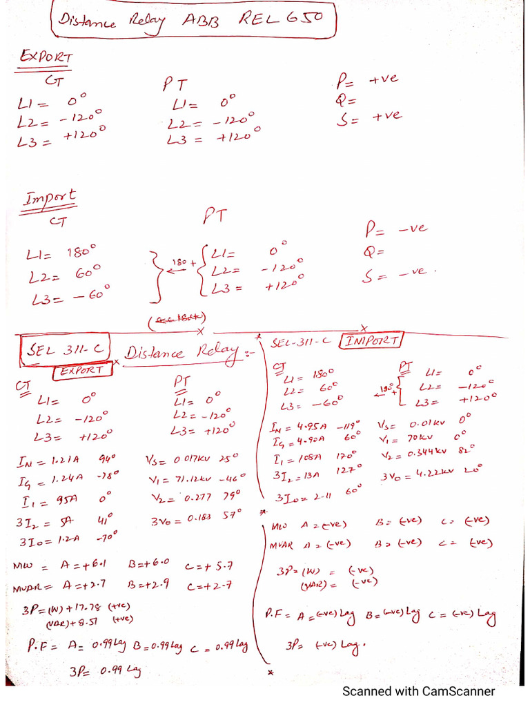 Distance Relay (Angles) | PDF