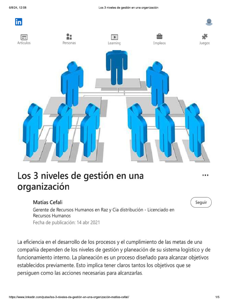 2L - HD - UA1 - SM - EW - Los 3 Niveles de Gestión en Una Organización ...