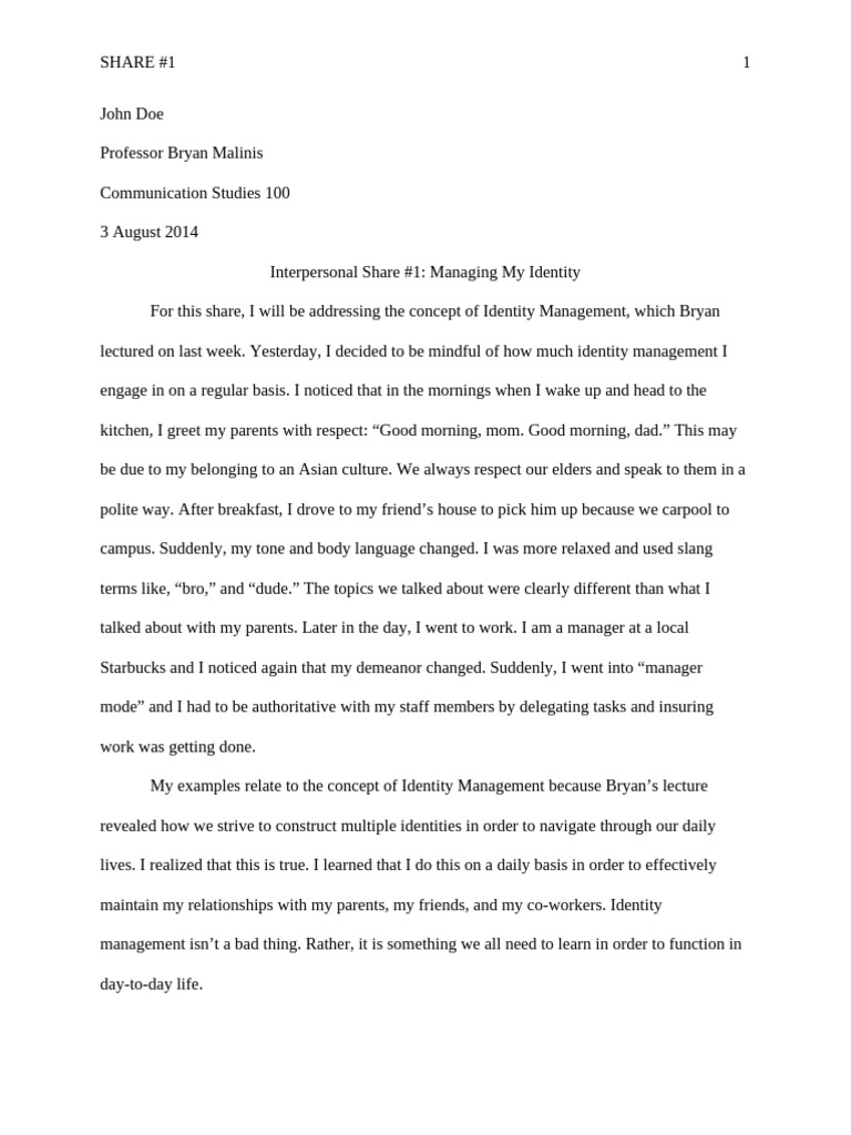 Example+ +Interpersonal+Share | PDF