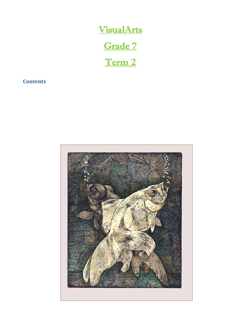 Gr-7-Visual-Art-Term 2 | PDF | Drawing | The Arts