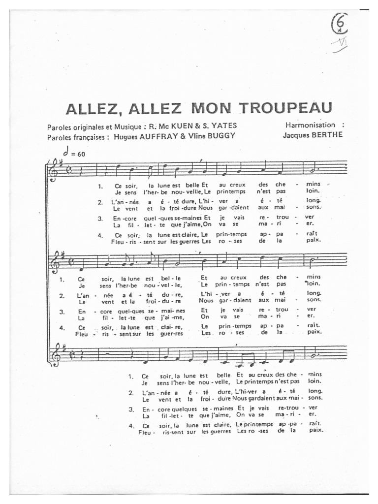 Allez Allez Mon Troupeau p1 | PDF