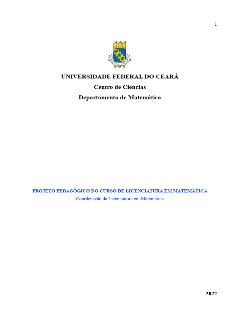 PPC Licenciatura em Matematica Envio e Equivalências | PDF | Educação ...