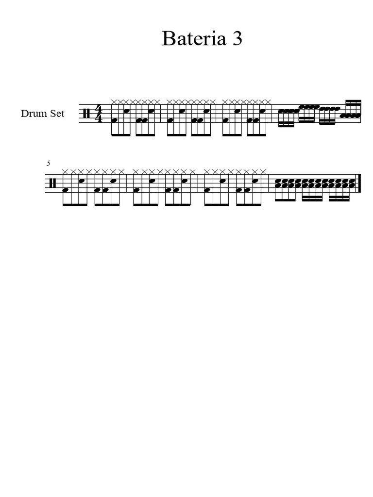 Drum Set Notation Guide | PDF