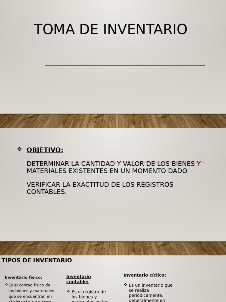 TOMA DE INVENTARIO | PDF | Contabilidad | Business