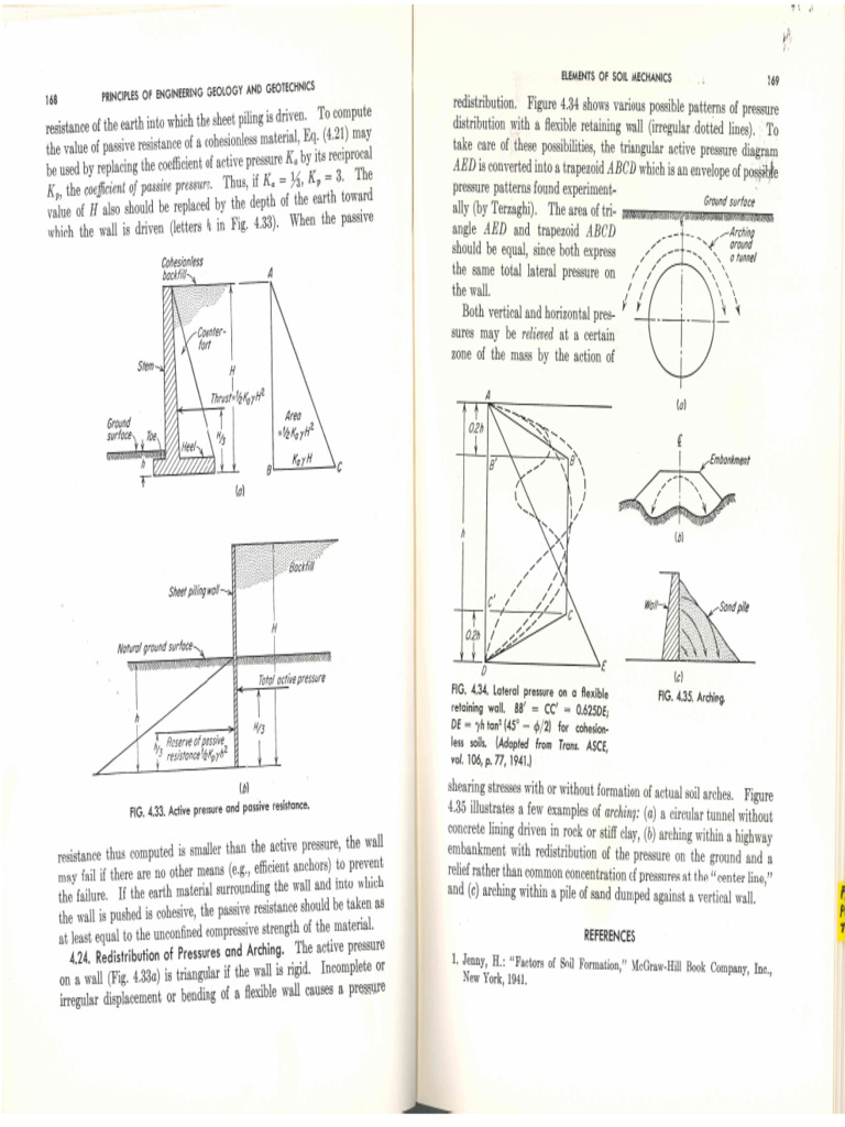 Distribution of Pressures in Flexible Ret. Walls | PDF