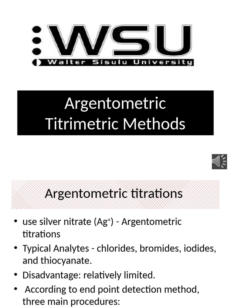Argentometric Titration Methods Explained | PDF | Titration | Chemistry