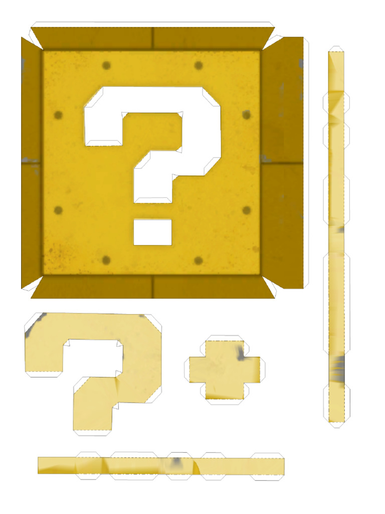 MARIO QUESTION BLOCK Unfolded by ZACIC Jesus Rodriguez For Paper in ...
