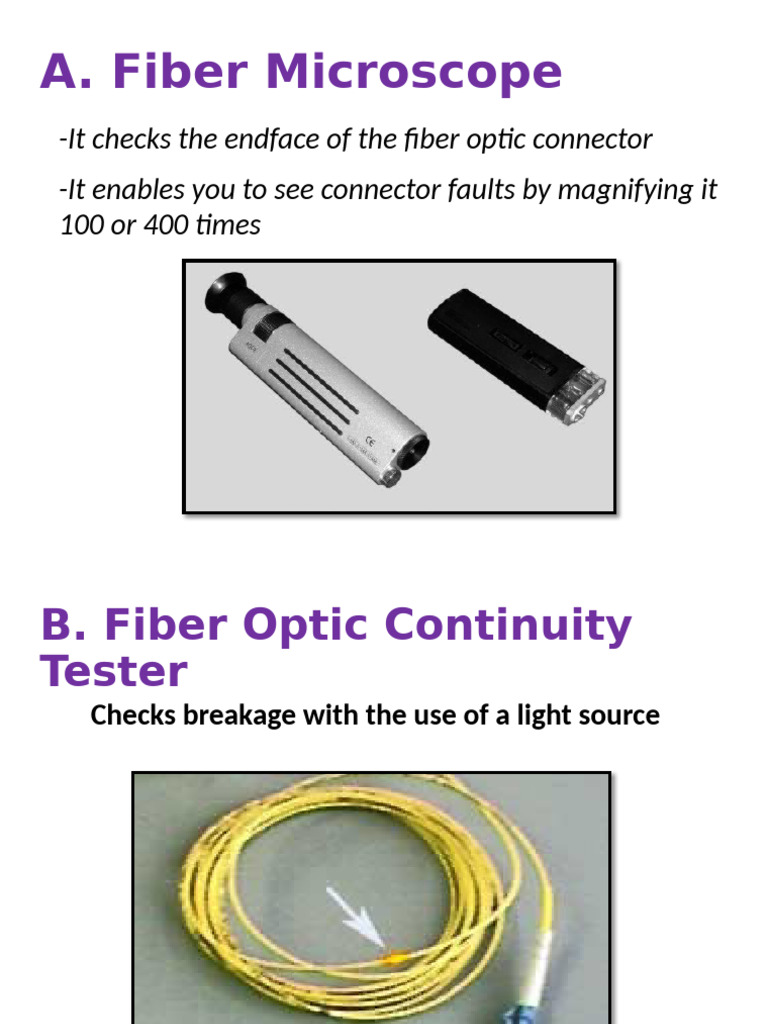 Fiber Optic Testing Equipment Overview | PDF