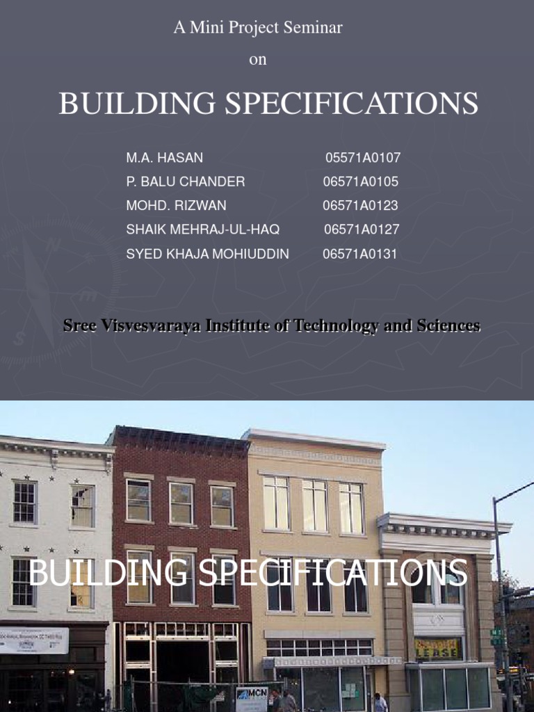 Building Specifications Overview | PDF | Mortar (Masonry) | Lime (Material)