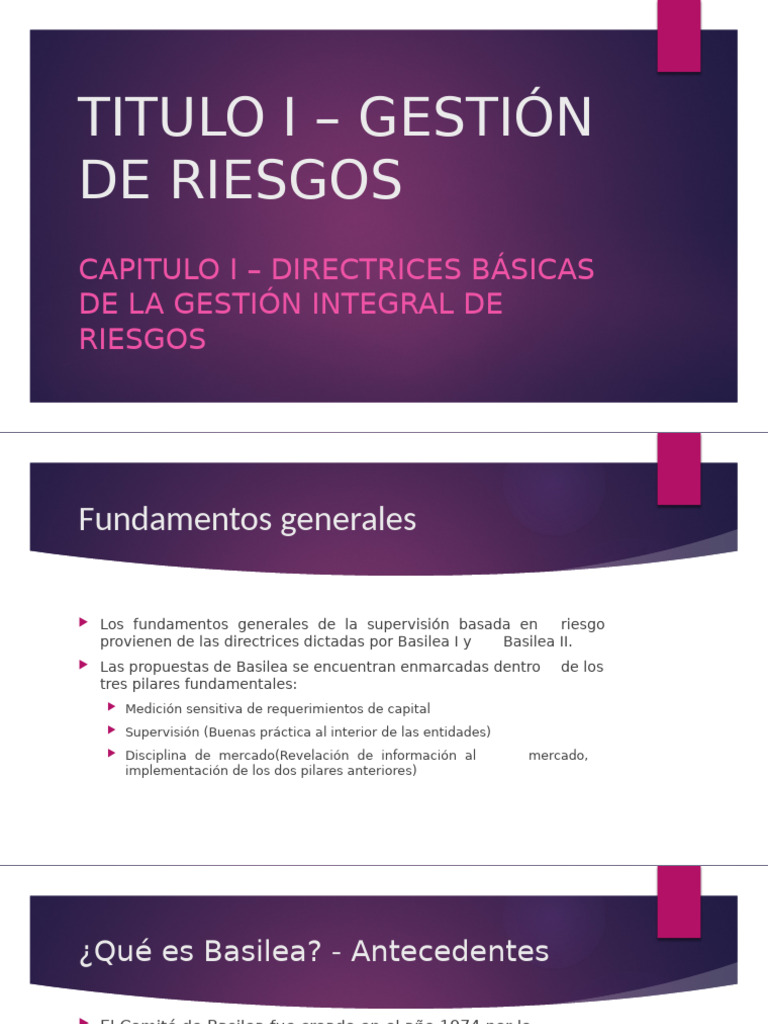 Gestión Integral de Riesgos Bancarios | PDF | Basilea Ii | Riesgo ...