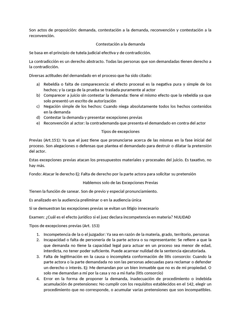 Procesal Civil II 1er Parcial | PDF | Demanda judicial | Ley procesal