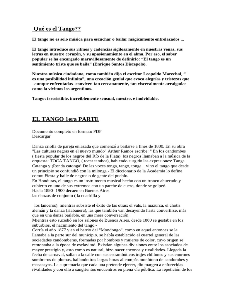 Tango II | PDF | Musica Tango | Estilos de música uruguayos