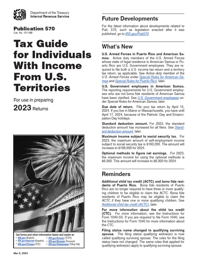 2023 Tax Guide for U.S. Territories | PDF | Income Tax In The United ...