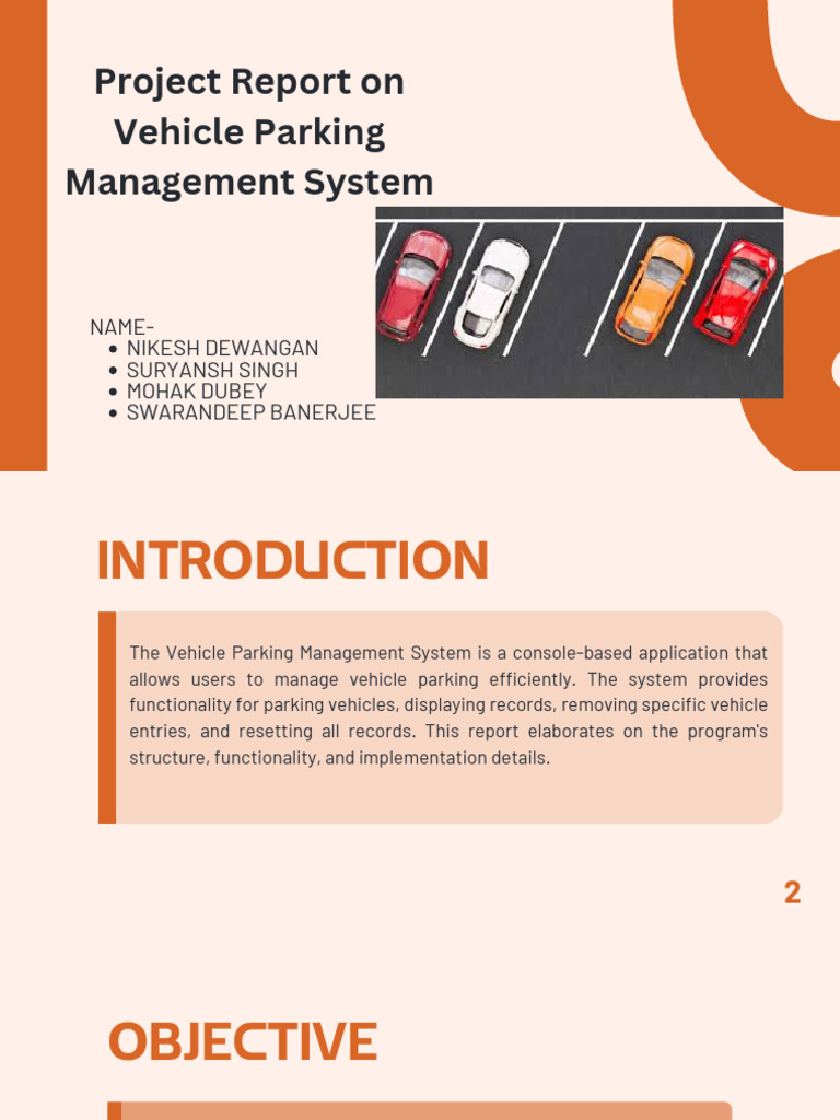 Vehicle Parking Management System Report | PDF | C++ | Programming