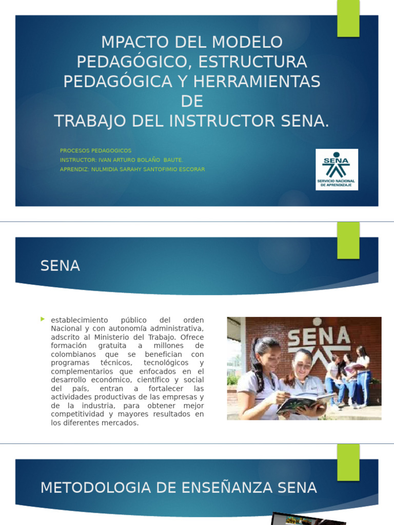 Impacto del Modelo Pedagógico SENA | PDF | Aprendizaje