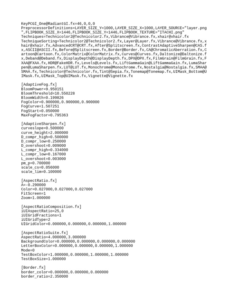 RadiantGI Visual Effects Configuration | PDF