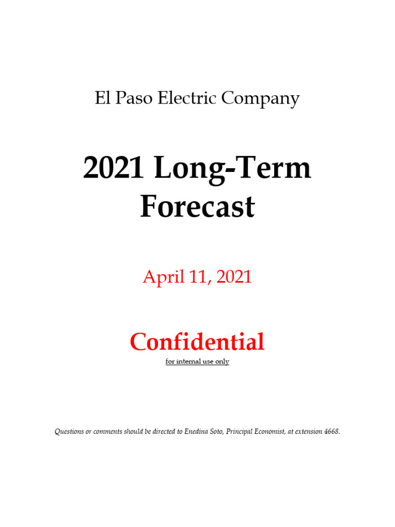 2021 Long Term Forecast Report | PDF | Forecasting | Econometrics