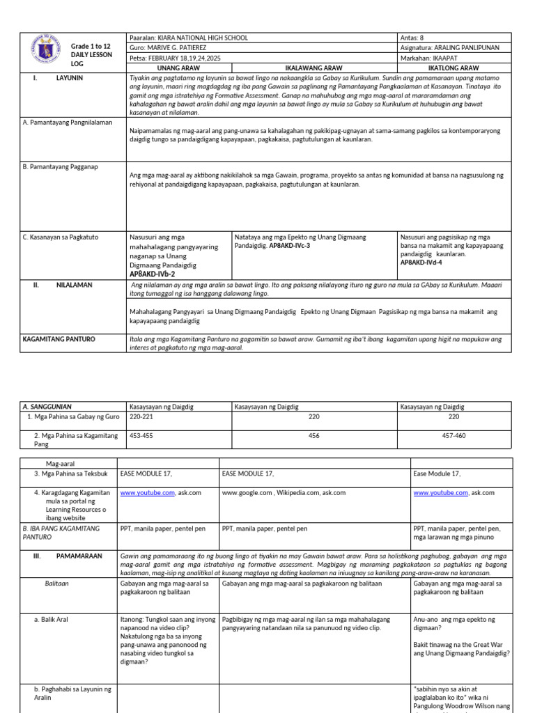 Final AP8 4th WEEK 2 | PDF